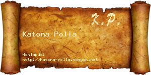 Katona Polla névjegykártya